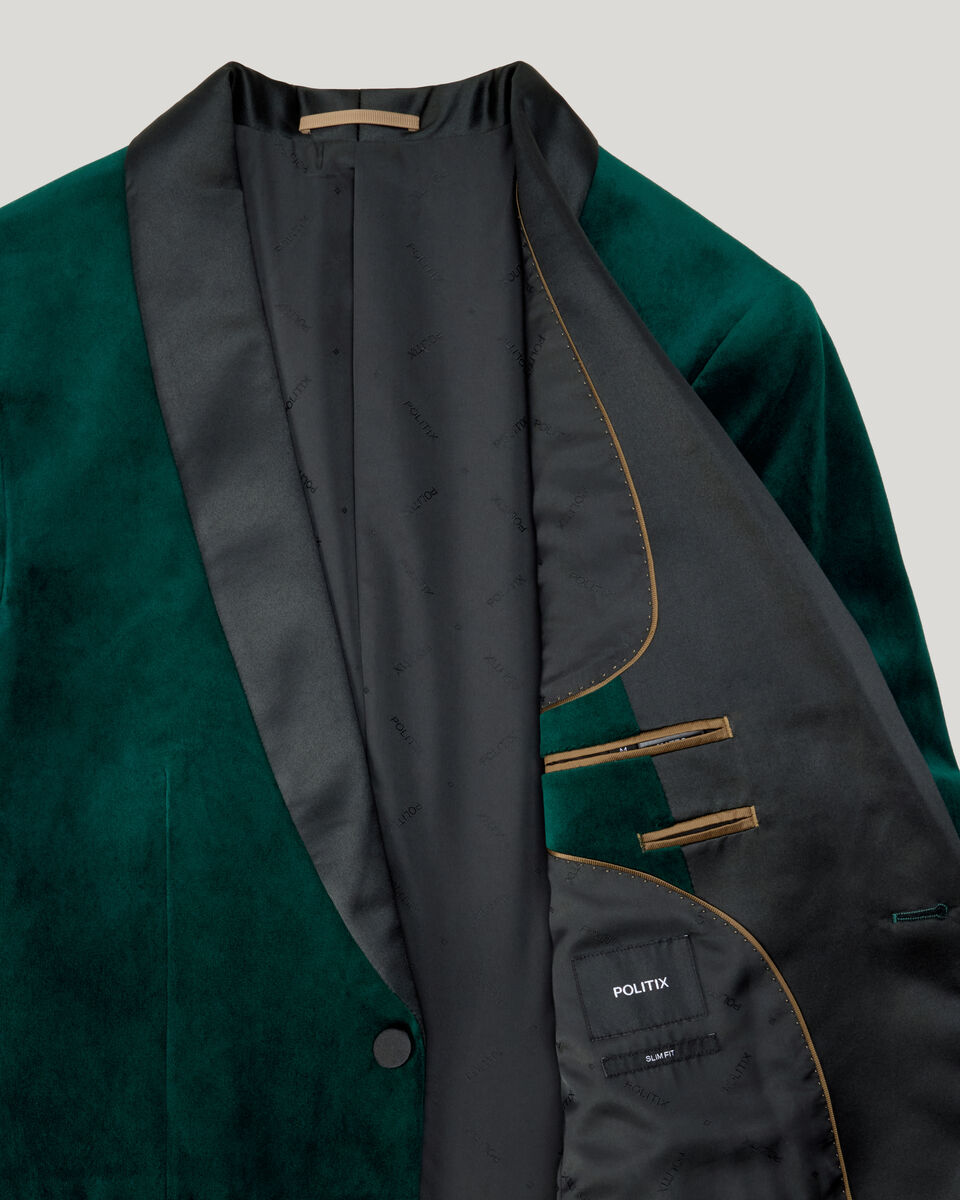 Black Tie Velvet Tuxedo, Emerald, hi-res